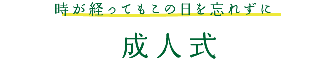 成人式 時が経ってもこの日を忘れずに。